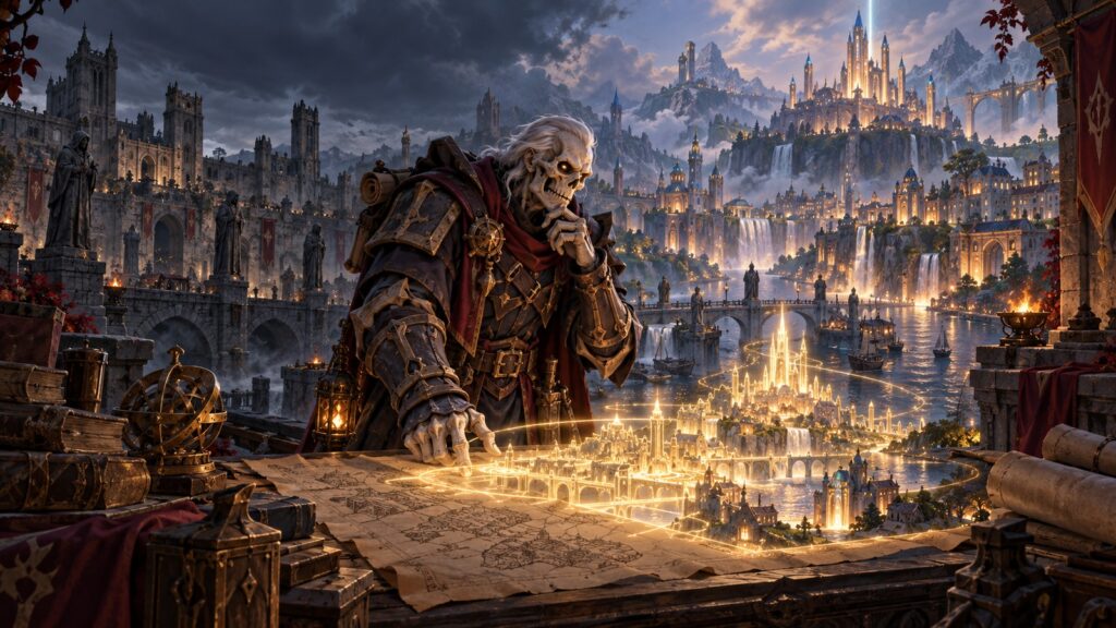 Untoter Architekt plant die Erneuerung einer alten Fantasy-Metropole